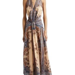 Zimmerman Ascension Plunge Halter Maxi Dress